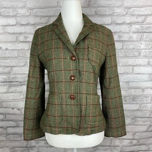 Gap Green Wool Blend Blazer Size 4